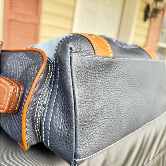 Vintage Coach Patchwork Denim and Leather Tote - Picture 14 of 16